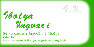 ibolya ungvari business card